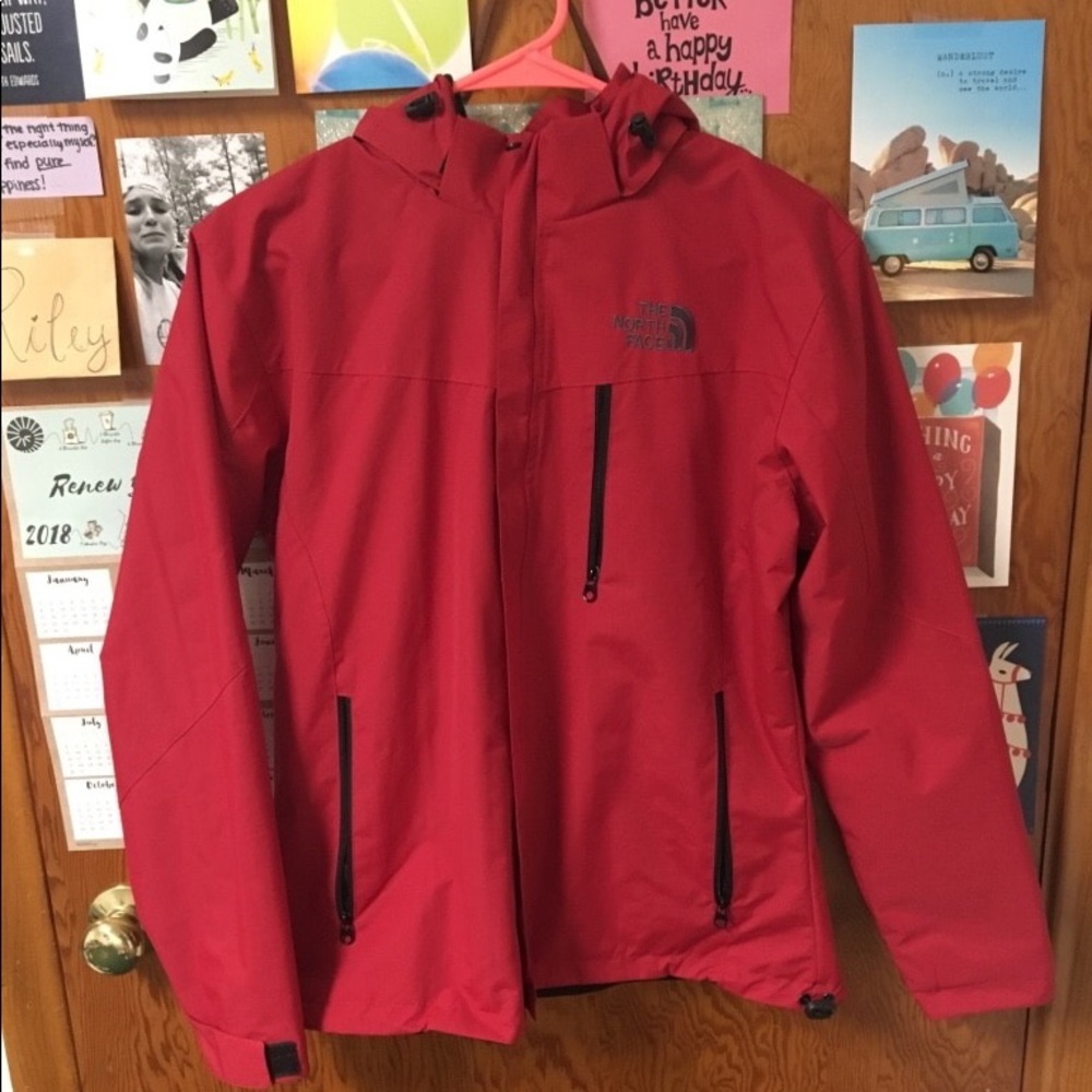 NorthFace Red Rain Jacket